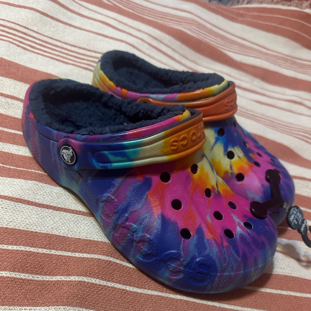 CROCS Blue and Pink
